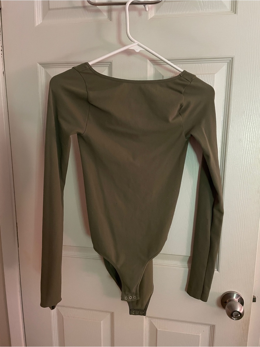 Long-Sleeve Olive Green Kids One-Piece Bodysuit